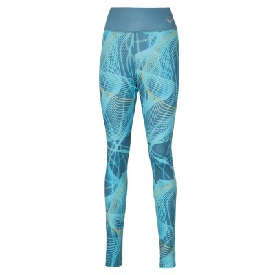Mallas Mizuno Printed Mujer Turquesa - Chile M928DYLEVU